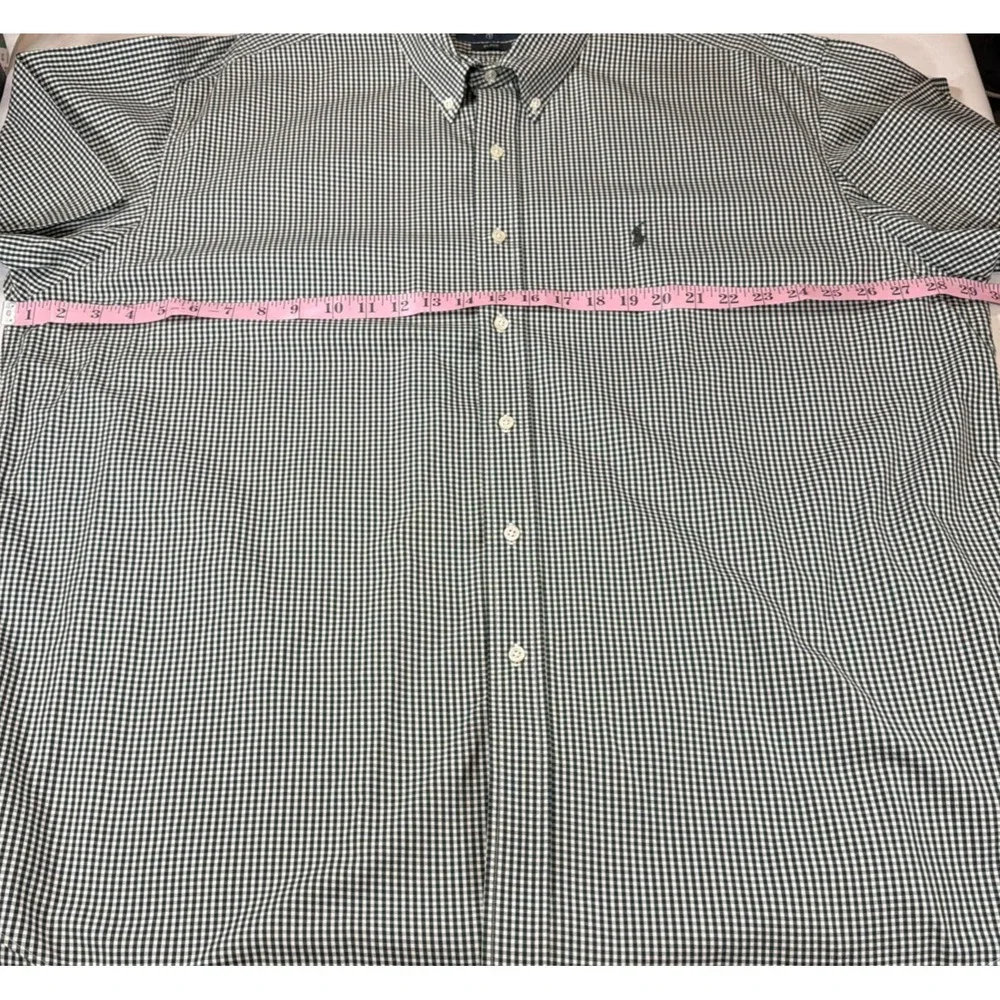 Ralph Lauren Blake XXL Green Gingham Plaid Check Short Sleeve Button Down Shirt - Picture 4 of 7